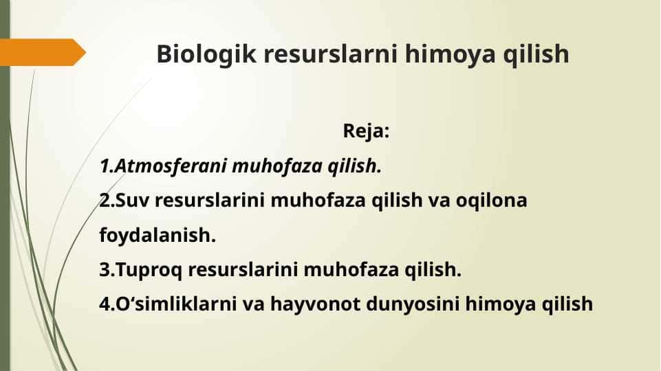 Biologik resurslarni himoya qilish
