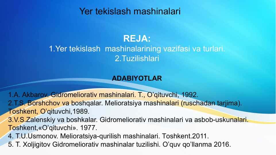 Yer tekislash mashinalari