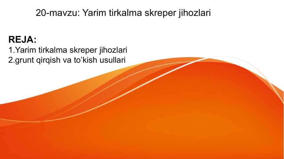 Yarim tirkalma skreper jihozlari