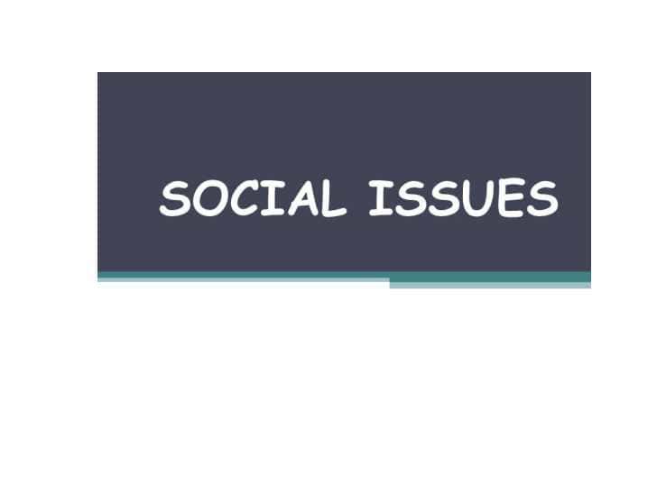 social issues crime