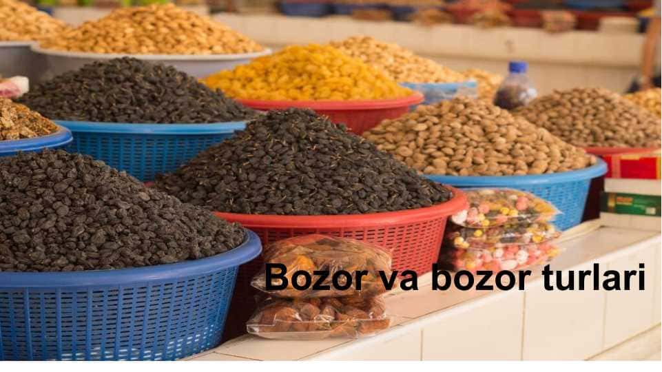 Bozor va bozor turlari