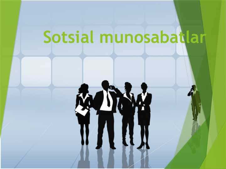 Sotsial munosabatlar