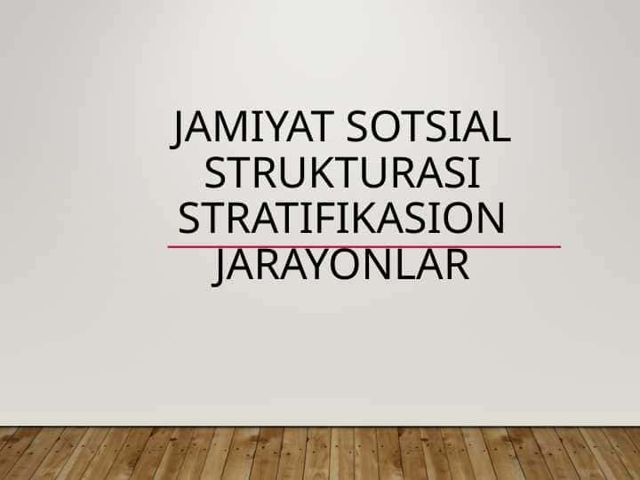 Jamiyat sotsial strukturasi