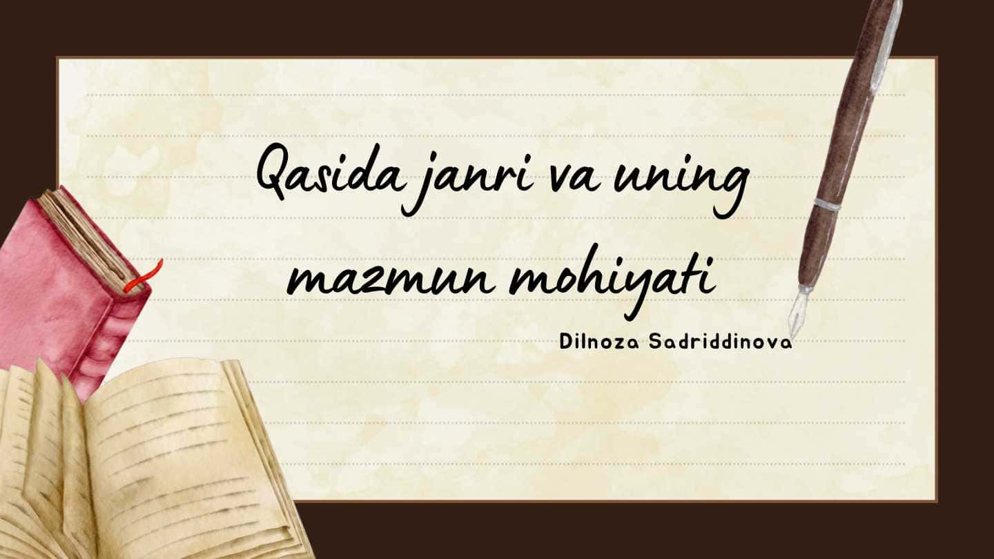 Qasida janri va uning mazmun mohiyati