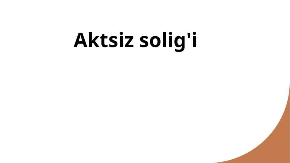 aksiz solig'i