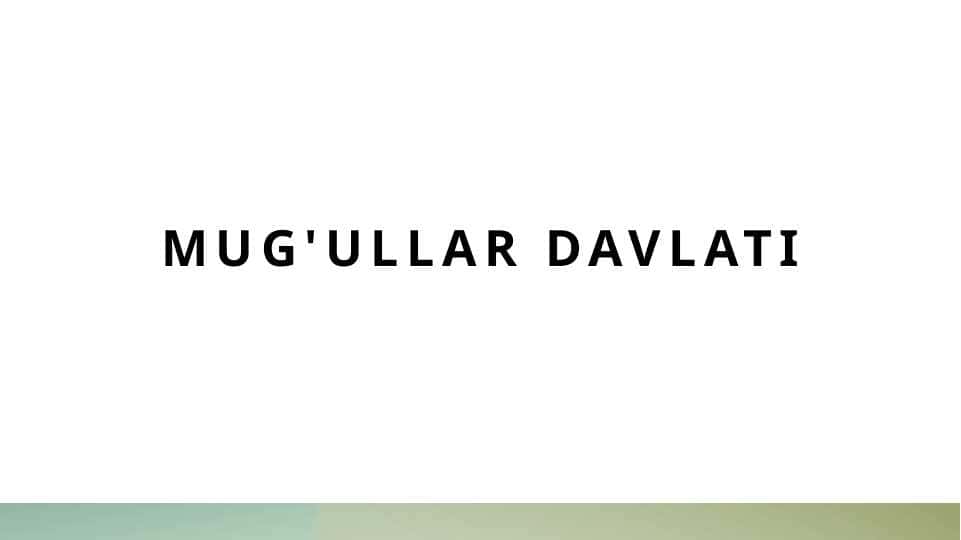 Mug ullar davlati