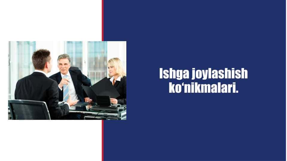 Ishga joylashish ko'nikmalari