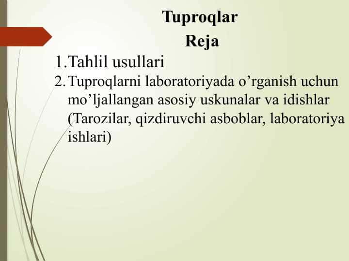 Tuproqlar