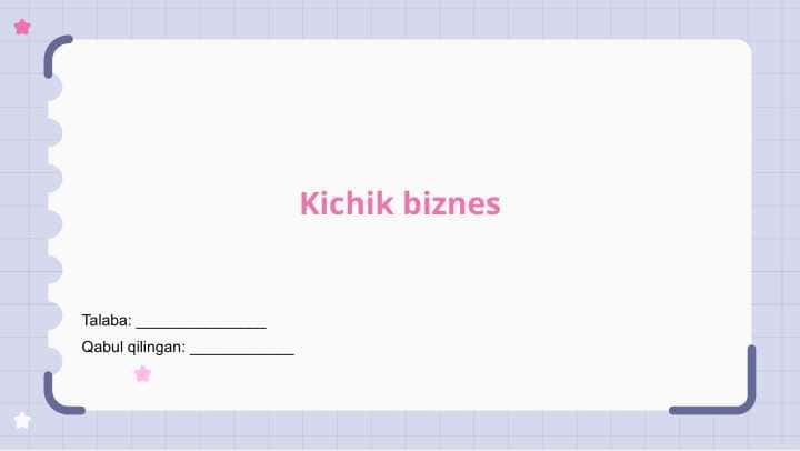 Kichik biznes