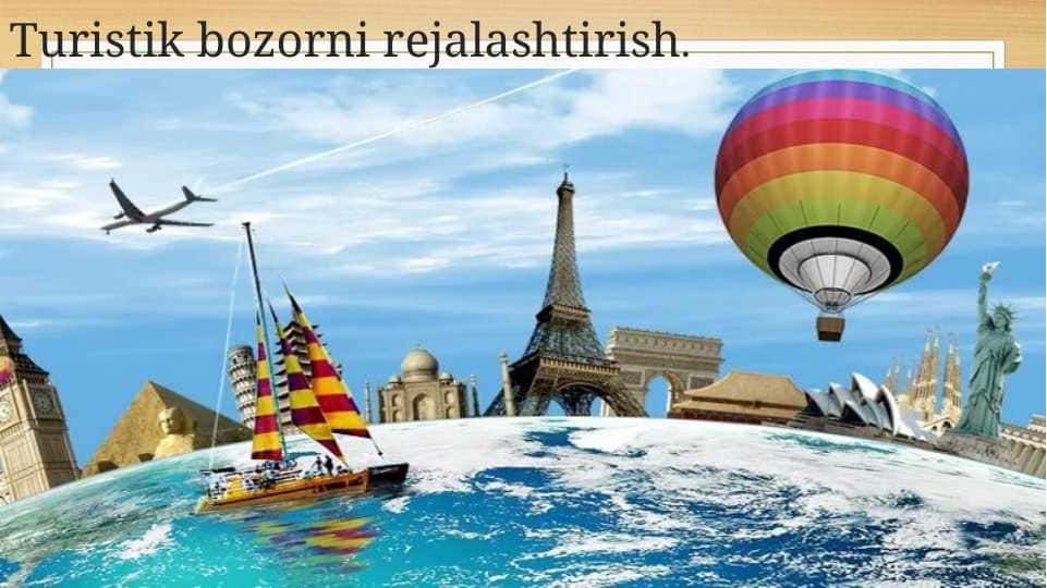 Turistik bozorni rejalashtirish
