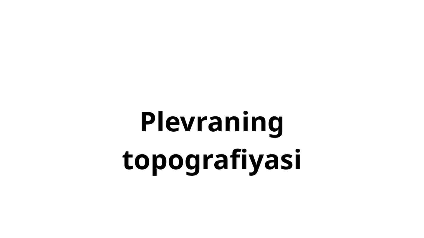 Plevraning topografiyasi