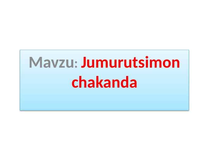 Jumurutsimon chakanda