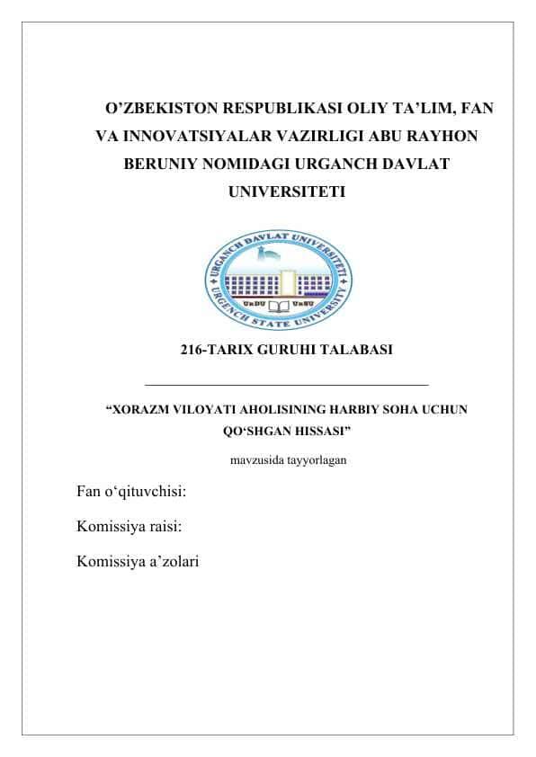XORAZM VILOYATI AHOLISINING HARBIY SOHA UCHUN QO‘SHGAN HISSASI.docx