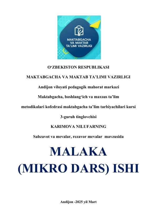 Sabzavot va mevalar, rezavor mevalar