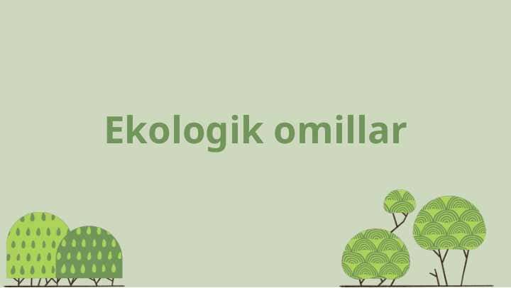 Ekologik omillar