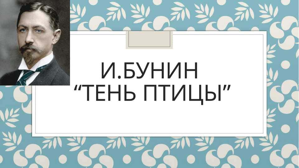 И.Бунин “Тень птицы”