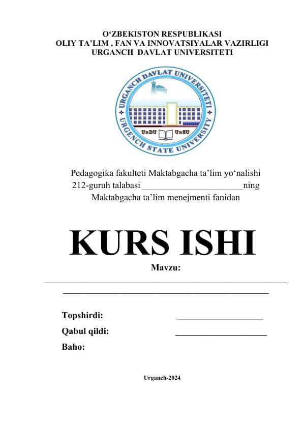 Maktabgacha ta’limga qo‘yilgan davlat talablarini sifatli va mazmunli bajarilishini ta’minlash