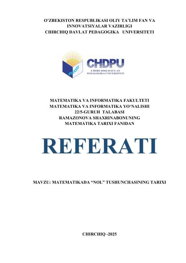 MATEMATIKADA “NOL” TUSHUNCHASINING TARIXI.docx