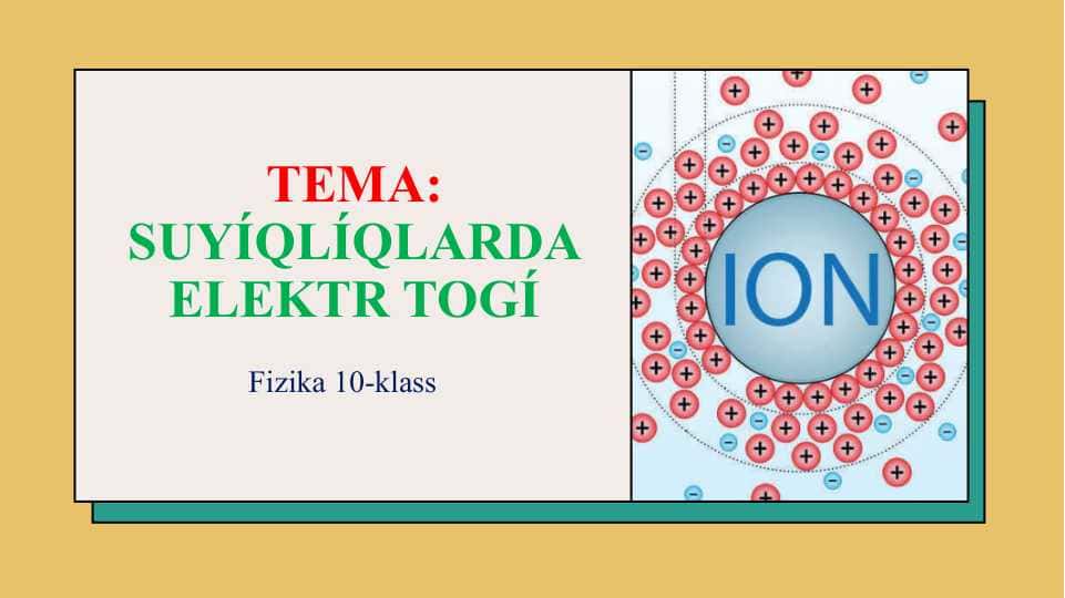 Suyıqlıqlarda elektr togı