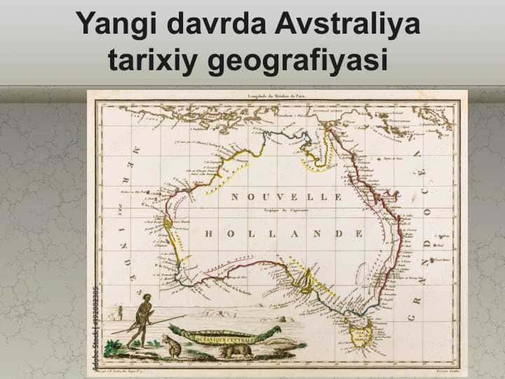 Yangi davrda Avstraliya tarixiy geografiyasi
