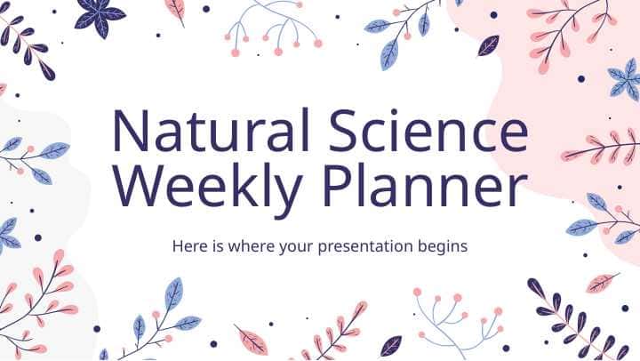 Natural Science Weekly Planner