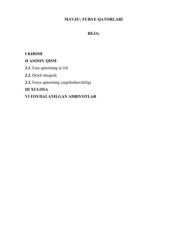 FURYE QATORINING YAQINLASHUVCHILIGI misollar bilan.doc