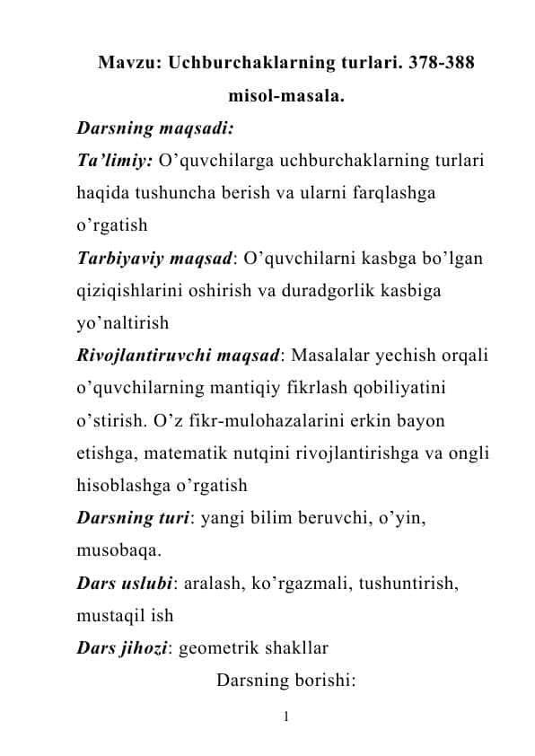 Uchburchaklarning turlari. 378-388 misol-masala..doc