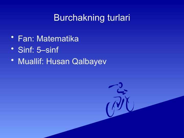 Burchak turlari