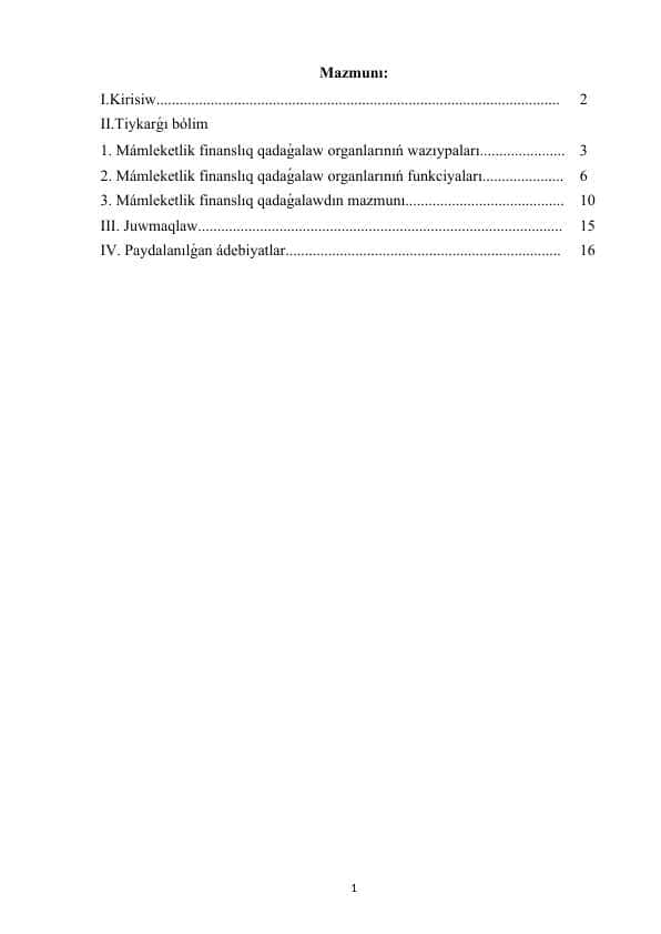 Ulıwma mámleketlik qadaǵalaw shólkemleri hám olardıń finanslıq qadaǵalawdı shólkemlestiriwi.docx