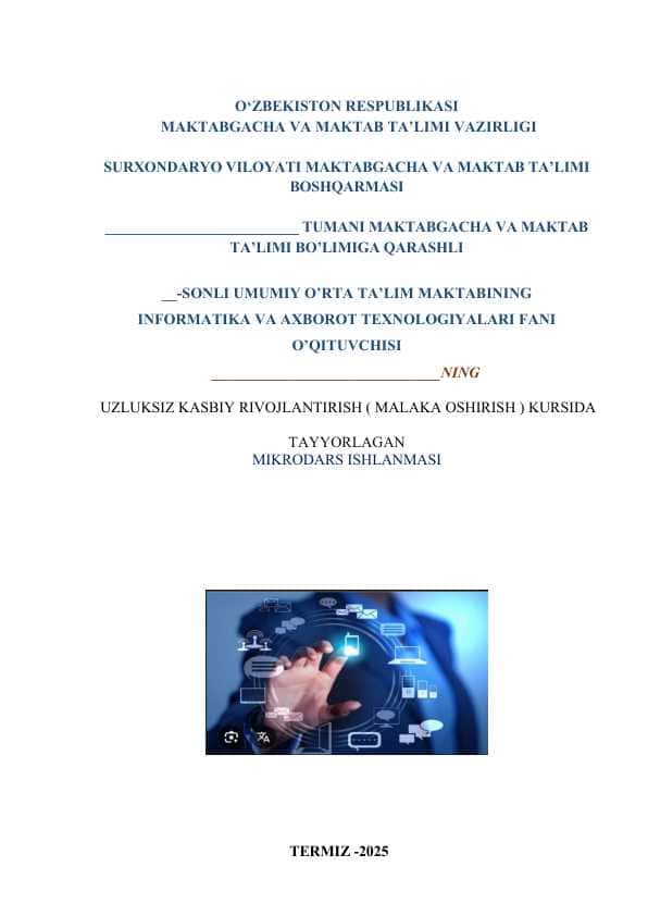Ta’limda raqamli transformatsiyaning afzalliklari