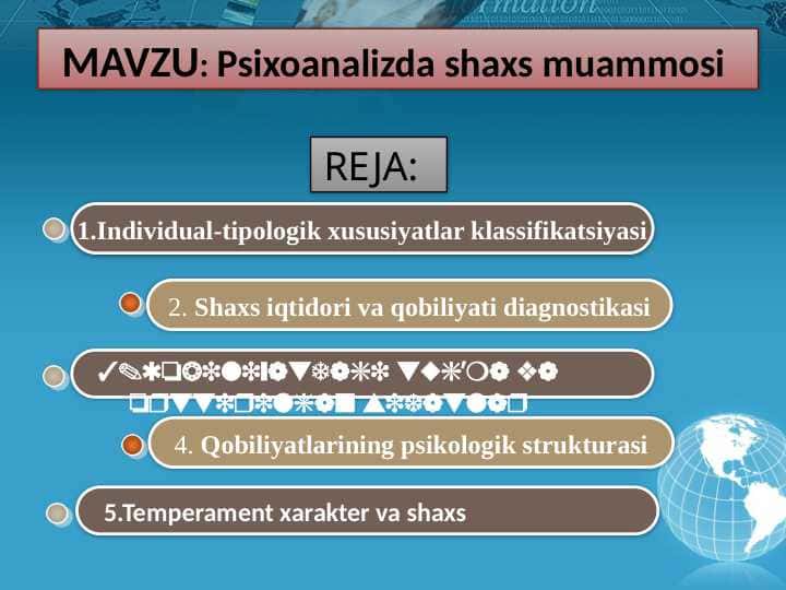 Psixoanalizda shaxs muammosi