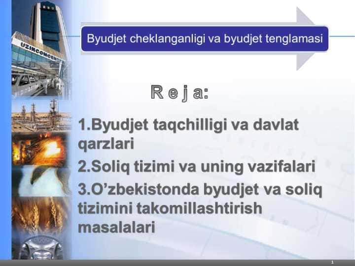 Byudjet cheklanganligi va byudjet tenglamasi