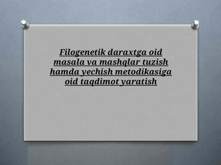 Filogenetik daraxt biologiya