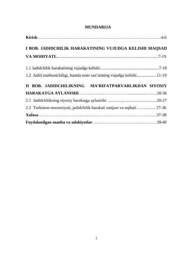 Jadidchilikning marifatparvarlikdan siyosiy harakatga aylanishi