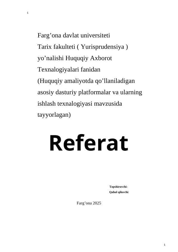 Legal Tech Referat 1
