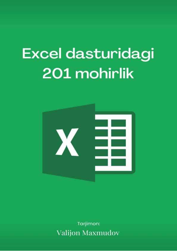 Excel dasturidagi 0 dam 100 gacha o'rganish