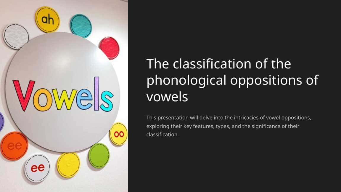 The classification of the phonological oppositions of vowels