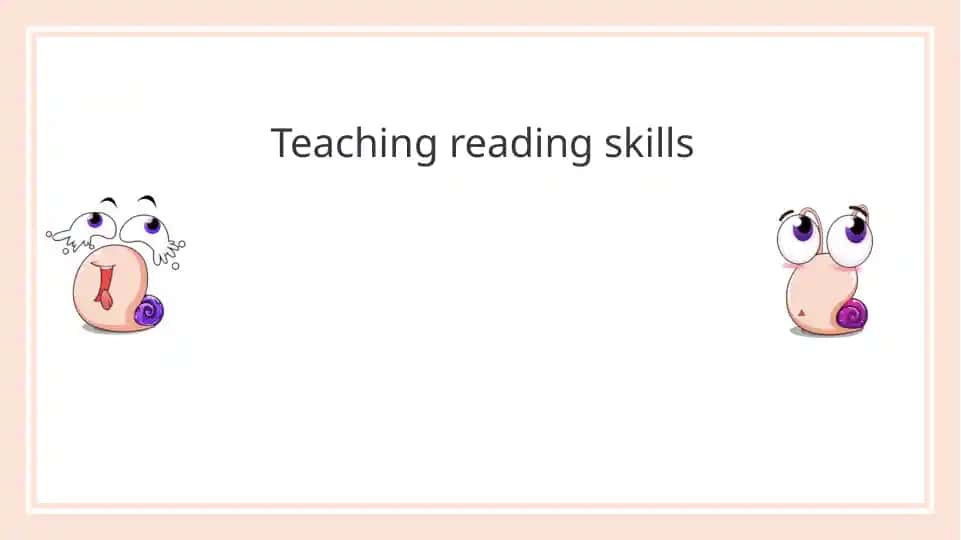 Teaching reading skills