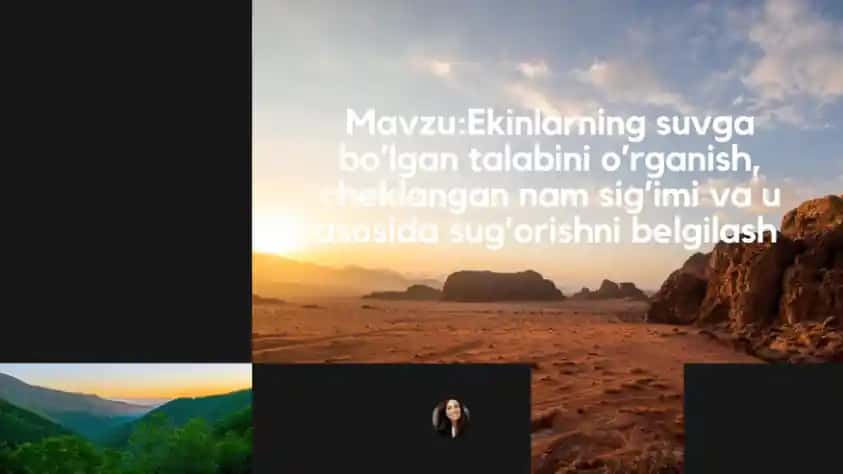 Ekinlarning suvga bo'lgan talabini o'rganish, cheklangan nam sig'imi va u asosida sug'orishni belgilash