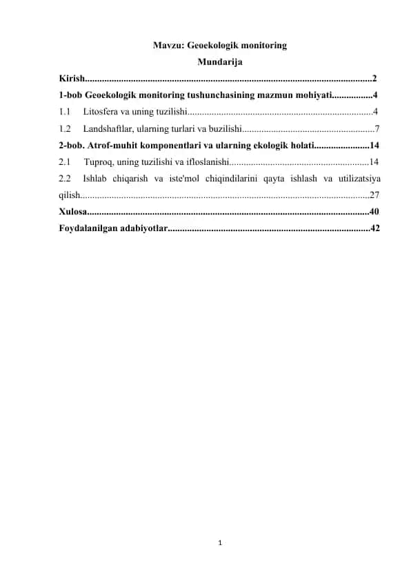 Geoekologik monitoring