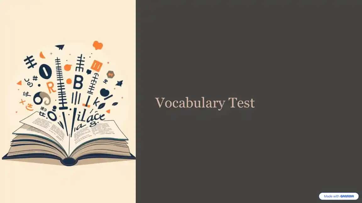 Vocabulary Test