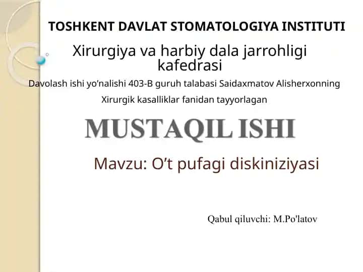 O't pufagi diskiniziyasi
