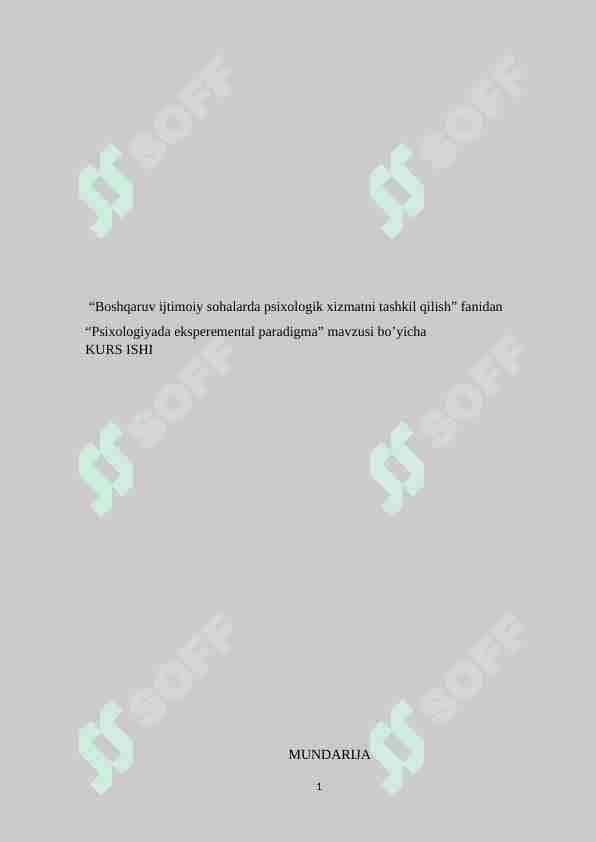 Psixologiyada eksperimental paradigma