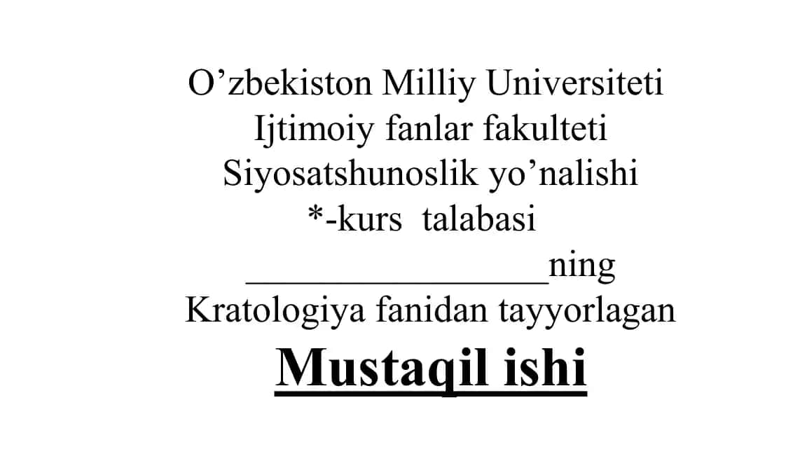 Siyosiy hokimiyat va uning o’ziga xos xususiyatlari