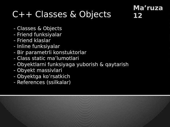 C++ Classes & Objects