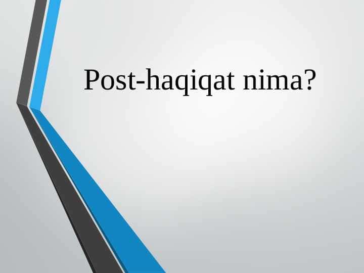 Post-haqiqat nima