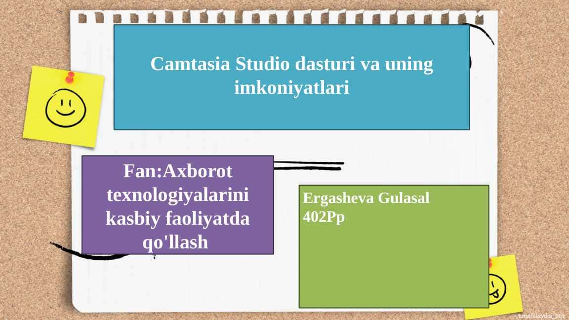 Camtasia Studio dasturi va uning imkoniyatlari