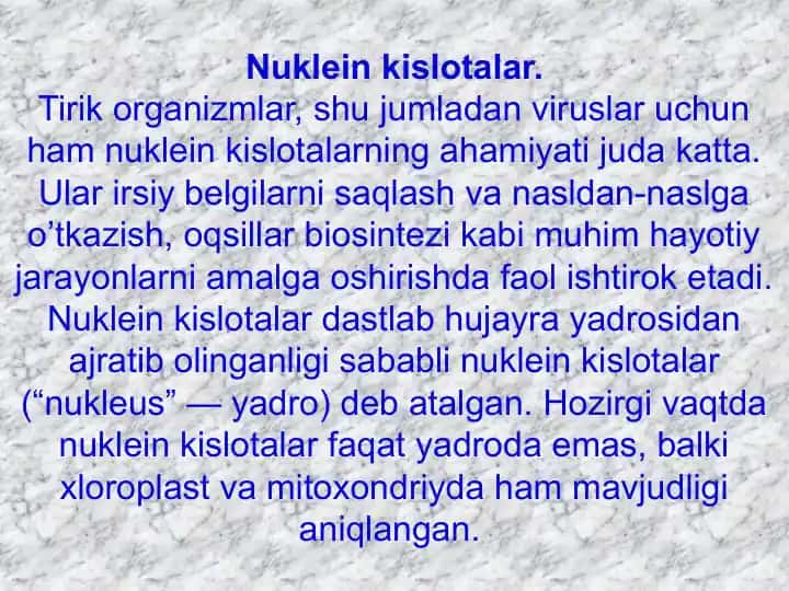 Nuklein Kislotalar