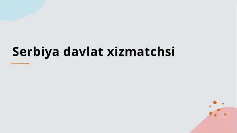 Serbiya davlat xizmatchsi