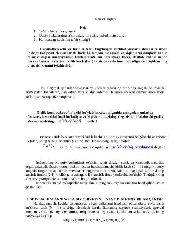 Ta'sir chiziqlari